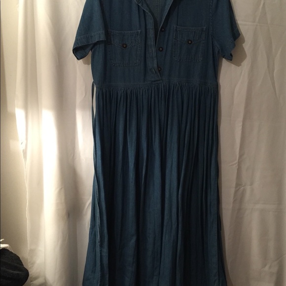Denim Erika & Co high-waisted Long Dress size M - Picture 1 of 3